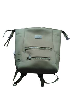Dagne Dover Indi Large Moss Green Neoprene Zip-Front Diaper Bag Backpack